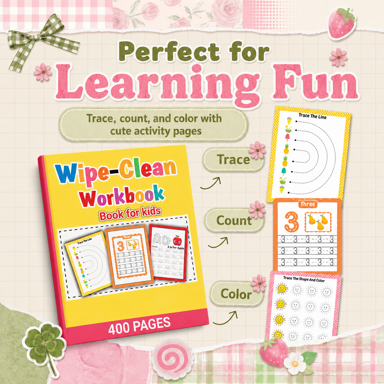 Kids Activity Workbook – 400 Pages