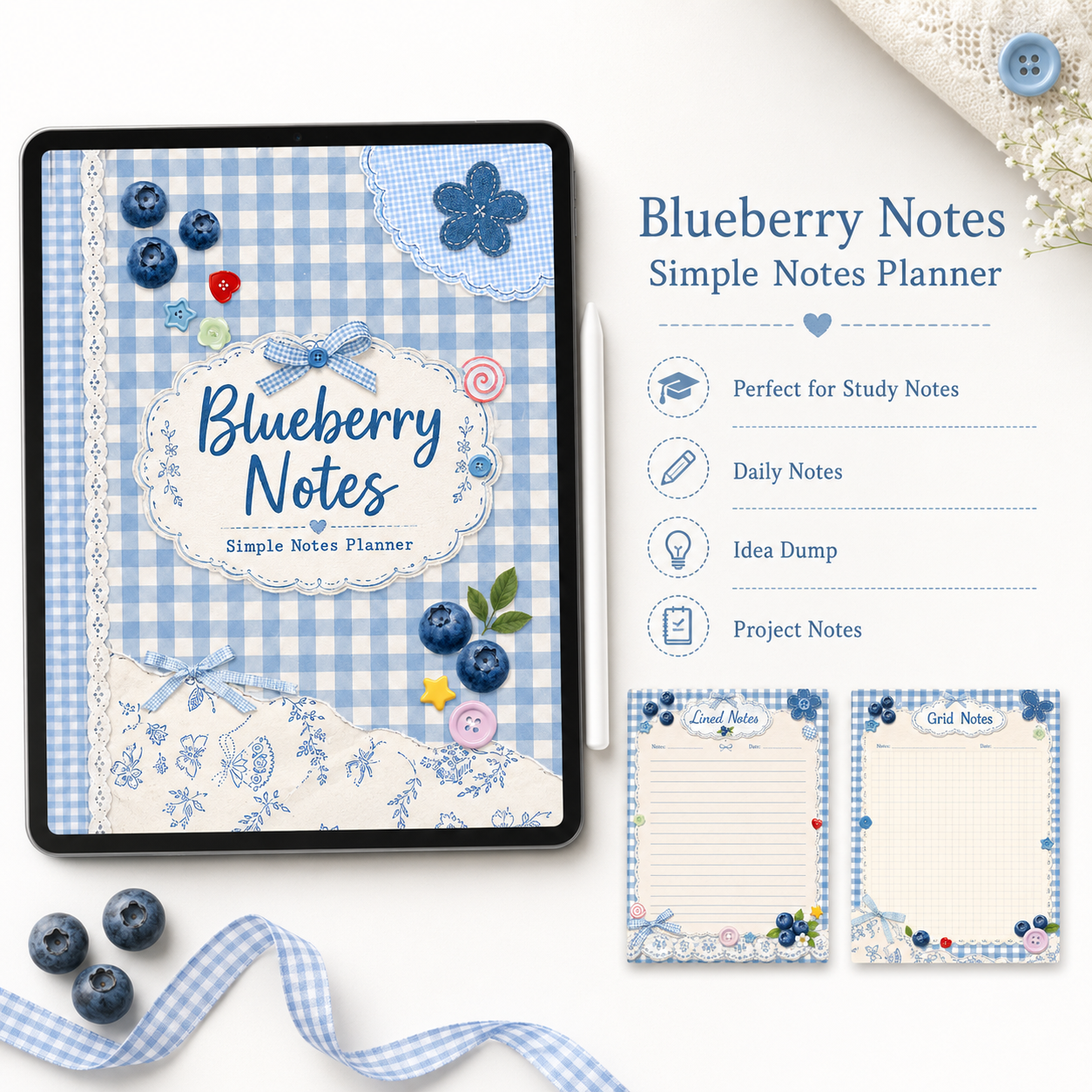 Blueberry Notes Digital Planner