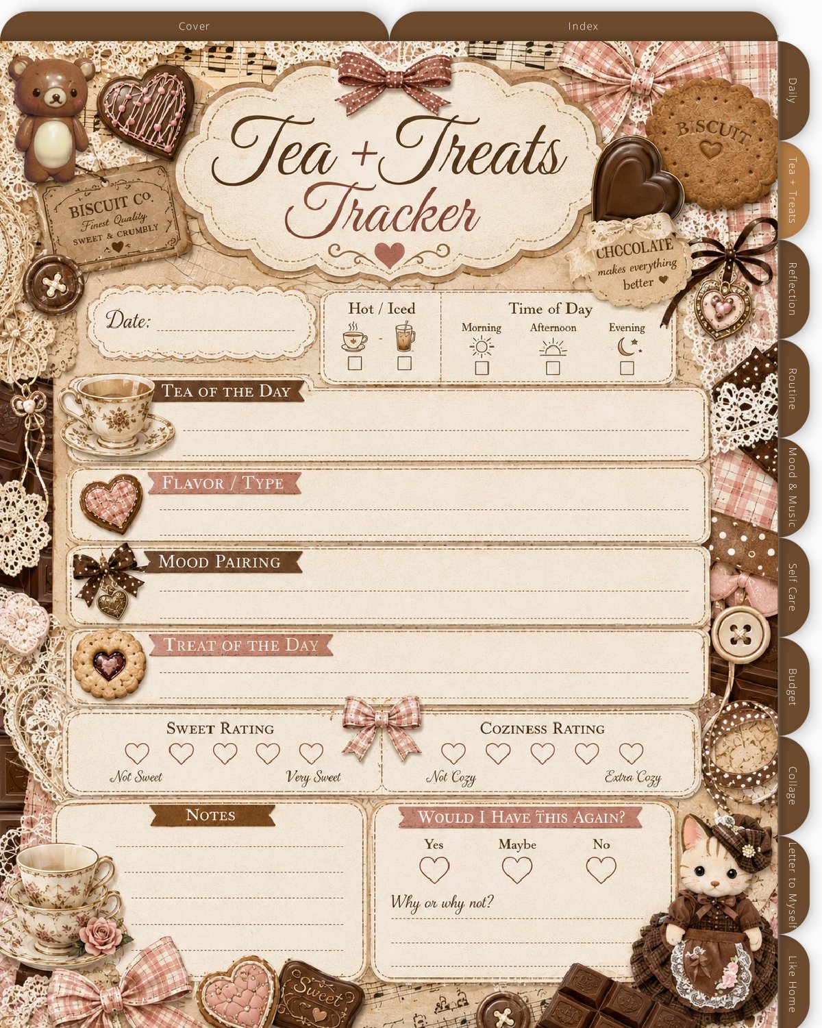 Chocolate Charm Journal Digital Planner