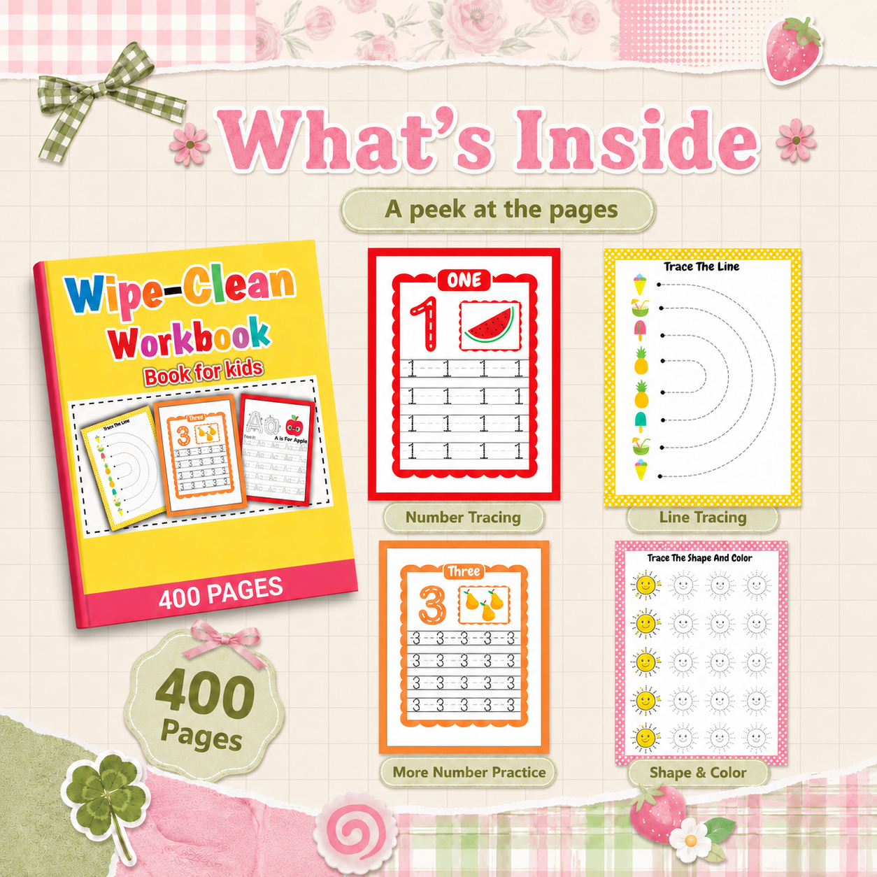 Kids Activity Workbook – 400 Pages