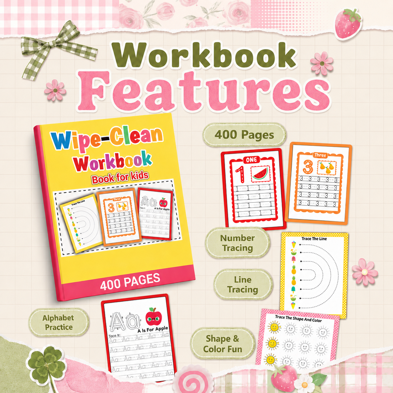 Kids Activity Workbook – 400 Pages
