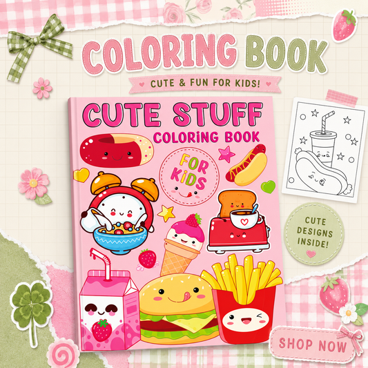 PLR Cute Stuff Coloring Book for Kids – Editable KDP Coloring Book Bundle