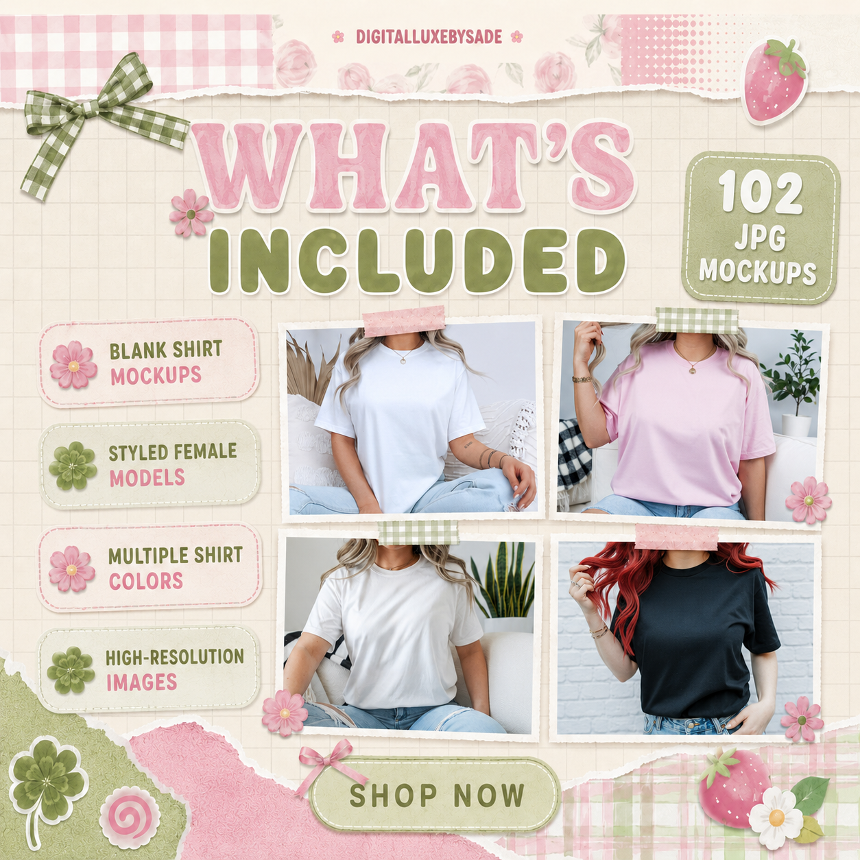 T-Shirt Mockup Bundle for Perfect for Mockup Shop
