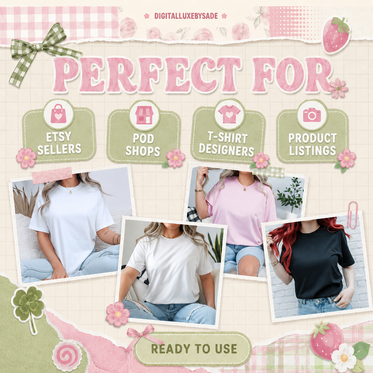 T-Shirt Mockup Bundle for Perfect for Mockup Shop