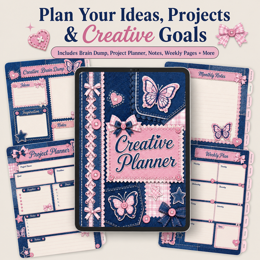 Denim Butterfly Creative Planner