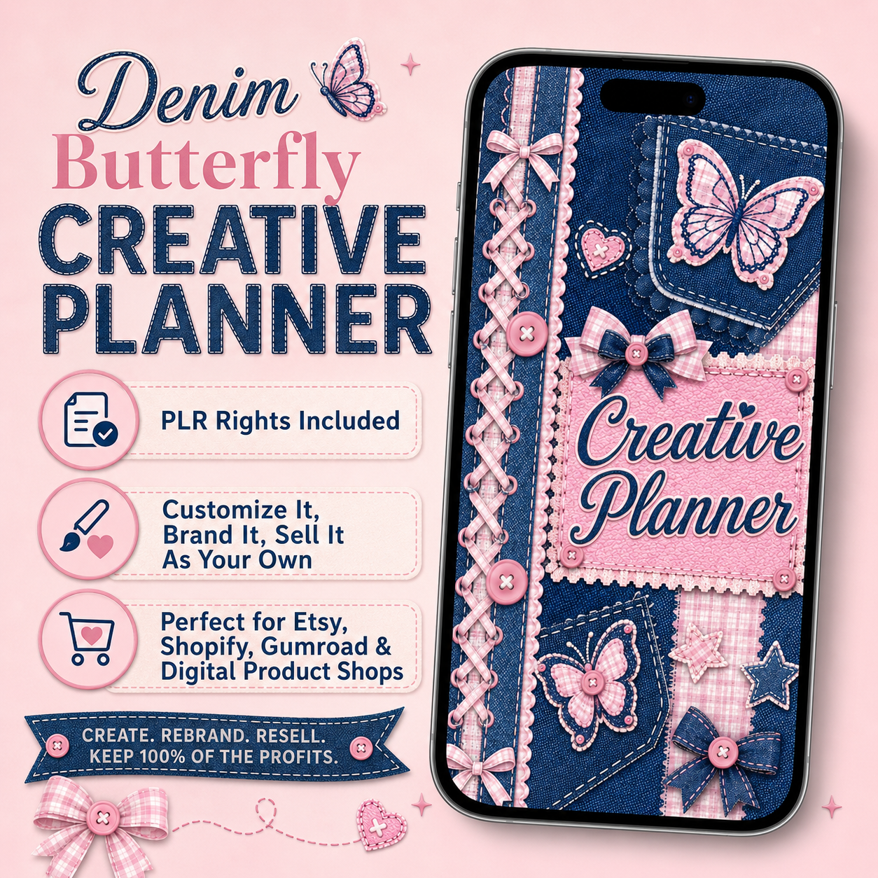 Denim Butterfly Creative Planner