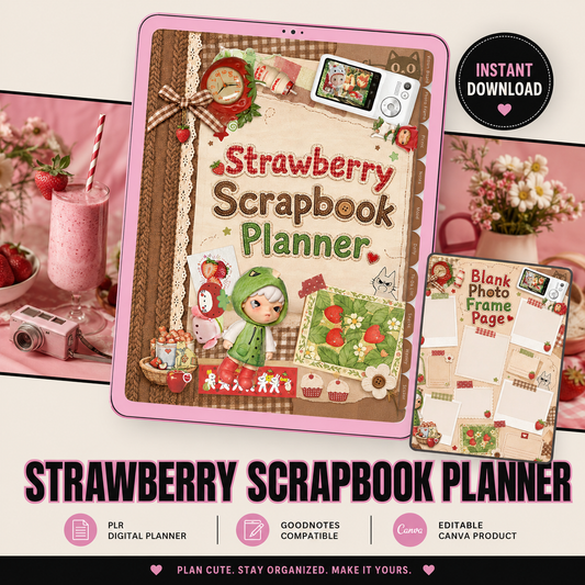 Strawberry Scrapbook Digital Planner