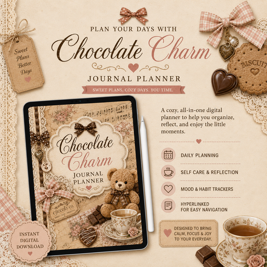 Chocolate Charm Journal Digital Planner