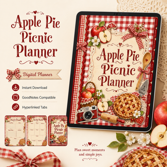 Apple Pie Picnic Digital Planner