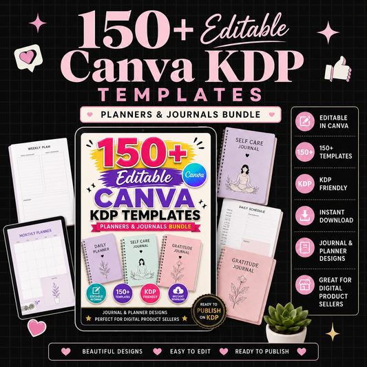 150+ Editable Canva KDP Templates