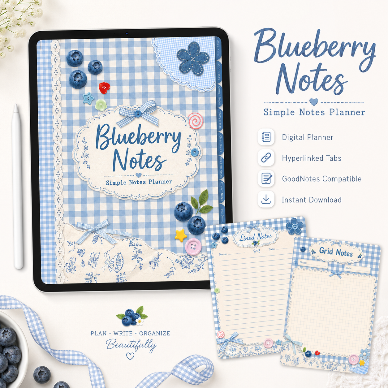 Blueberry Notes Digital Planner