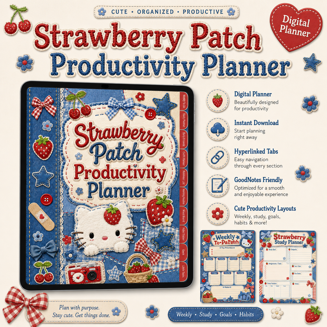 Strawberry Patch Productivity Planner