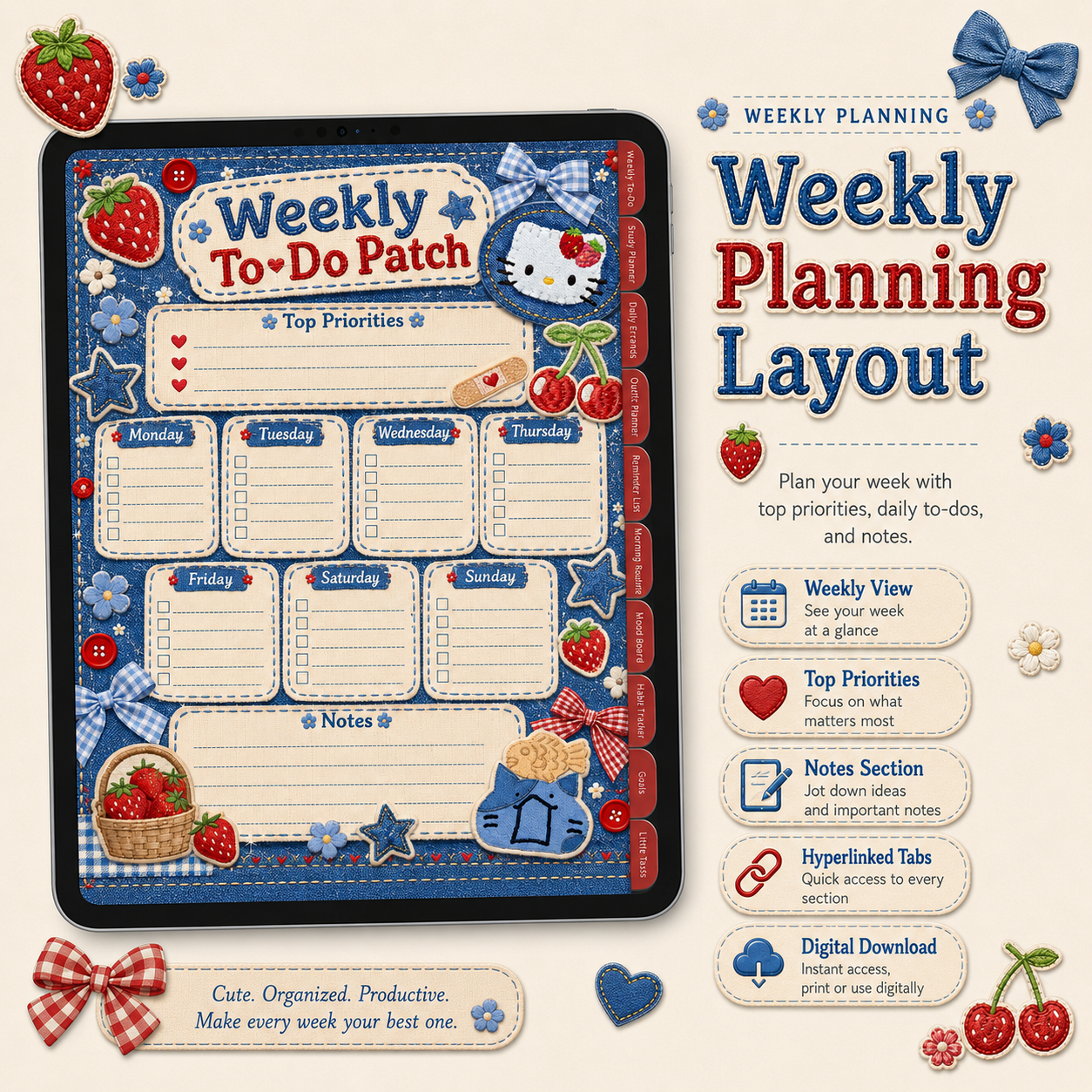 Strawberry Patch Productivity Planner