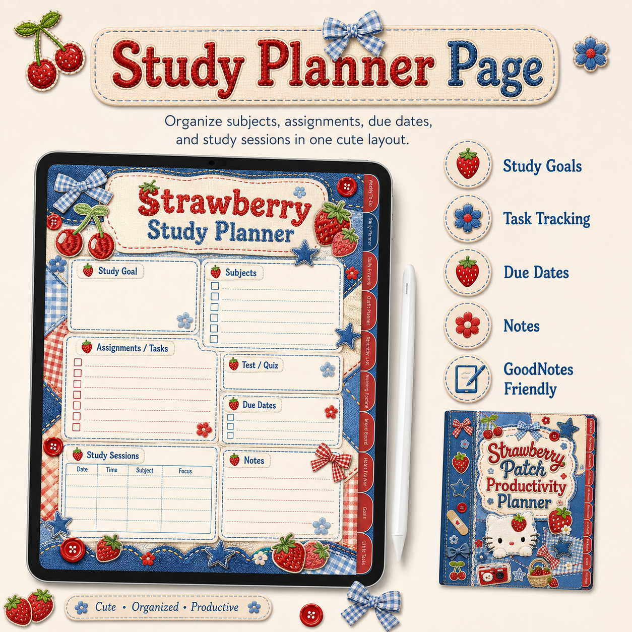 Strawberry Patch Productivity Planner