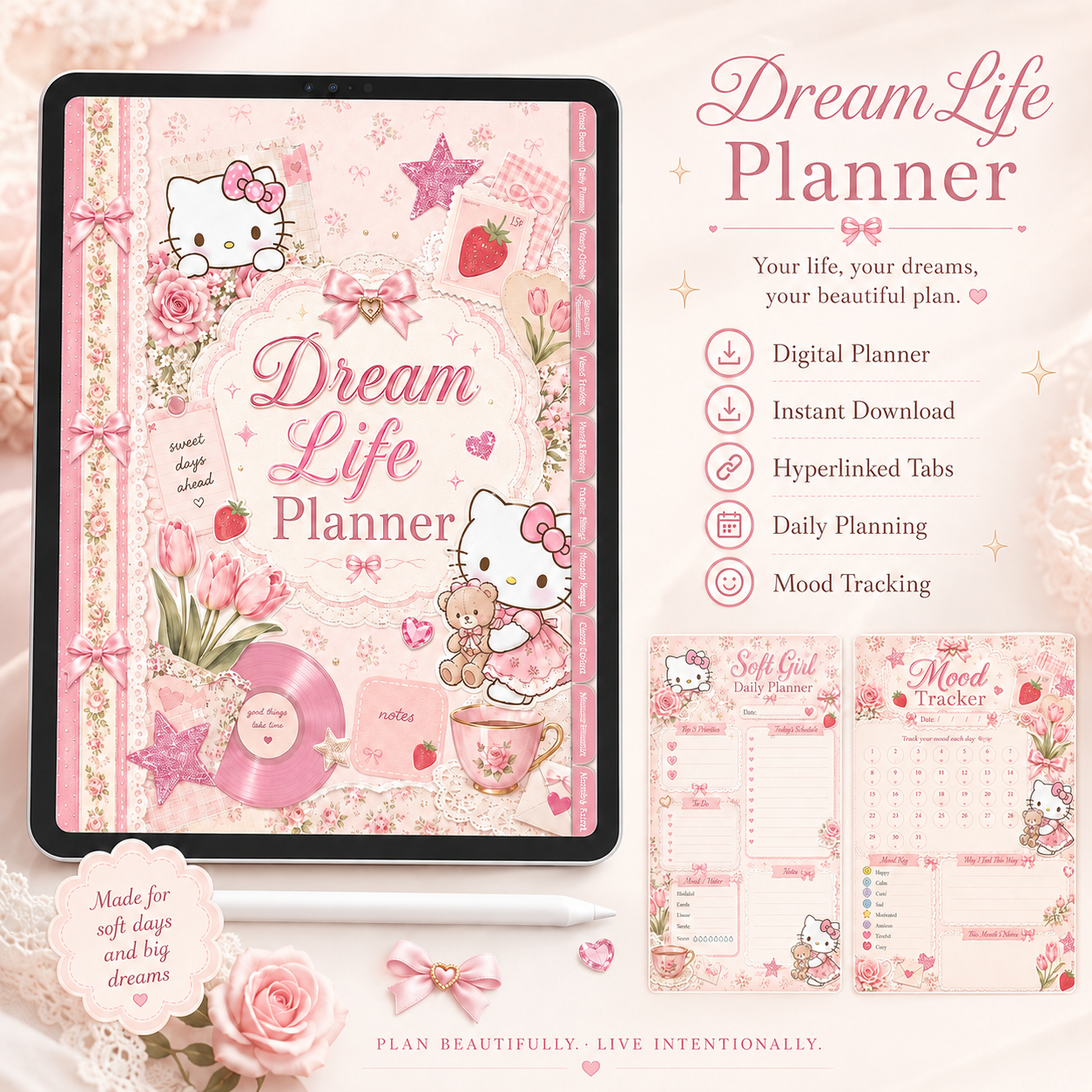 Pink Bow Dream Life Planner