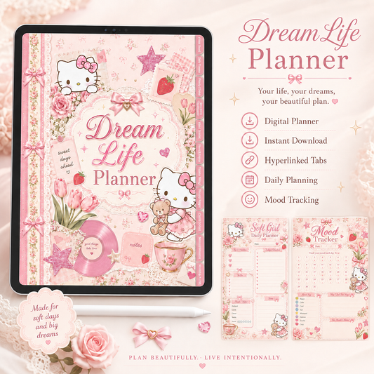 Pink Bow Dream Life Planner