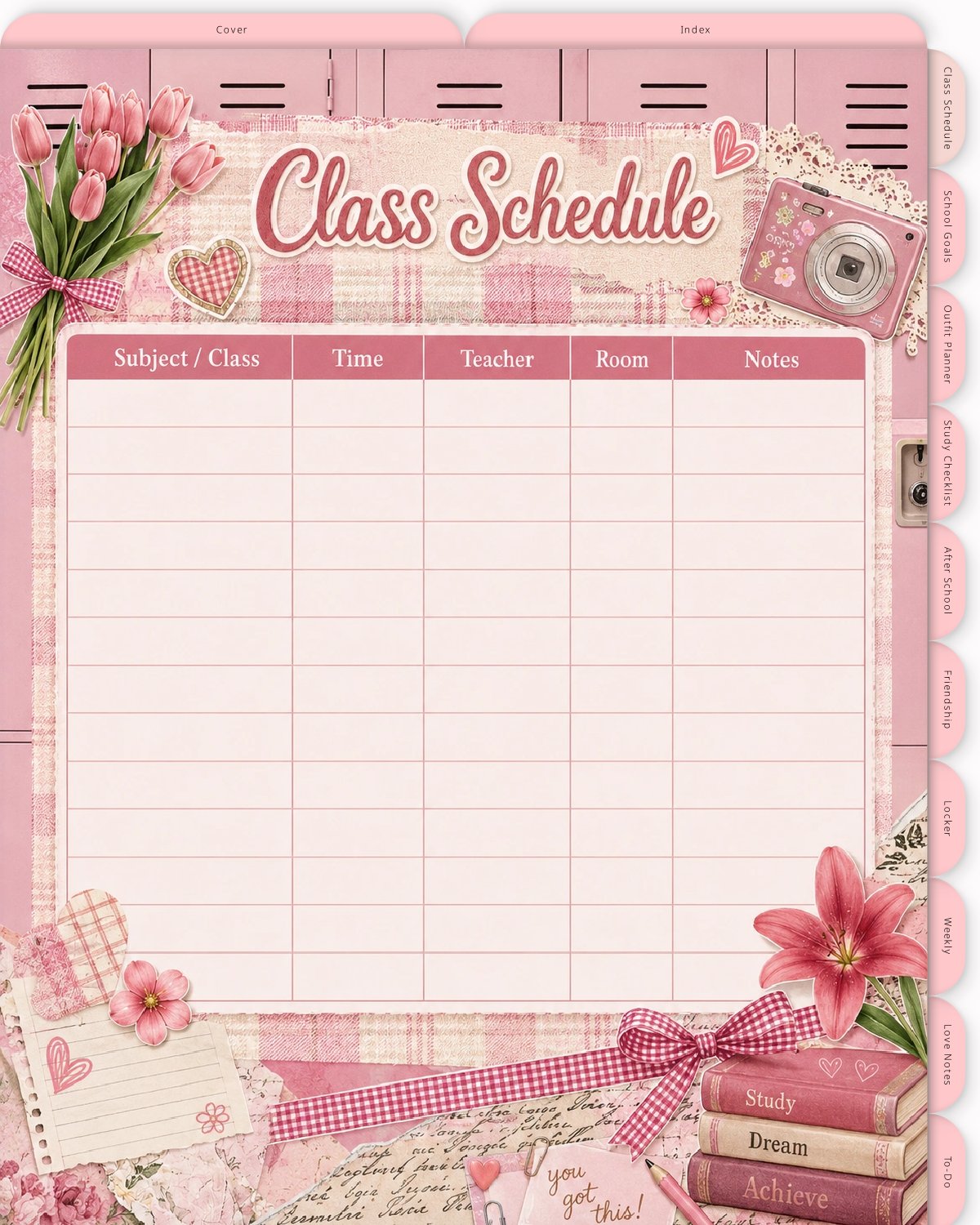Locker Girl Life Digital Planner