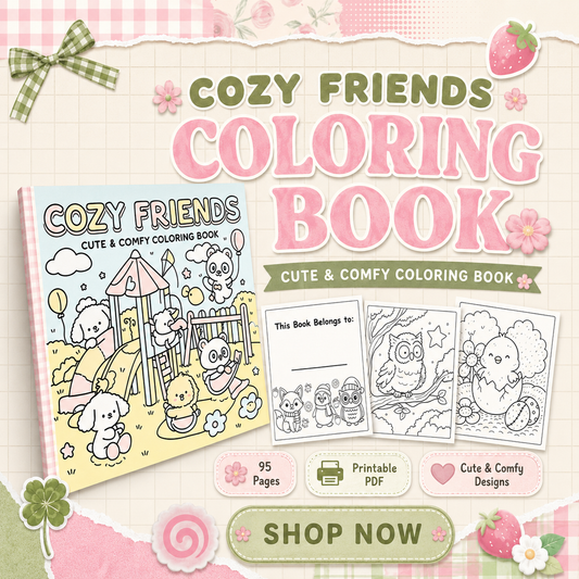Cozy Friends Coloring Book